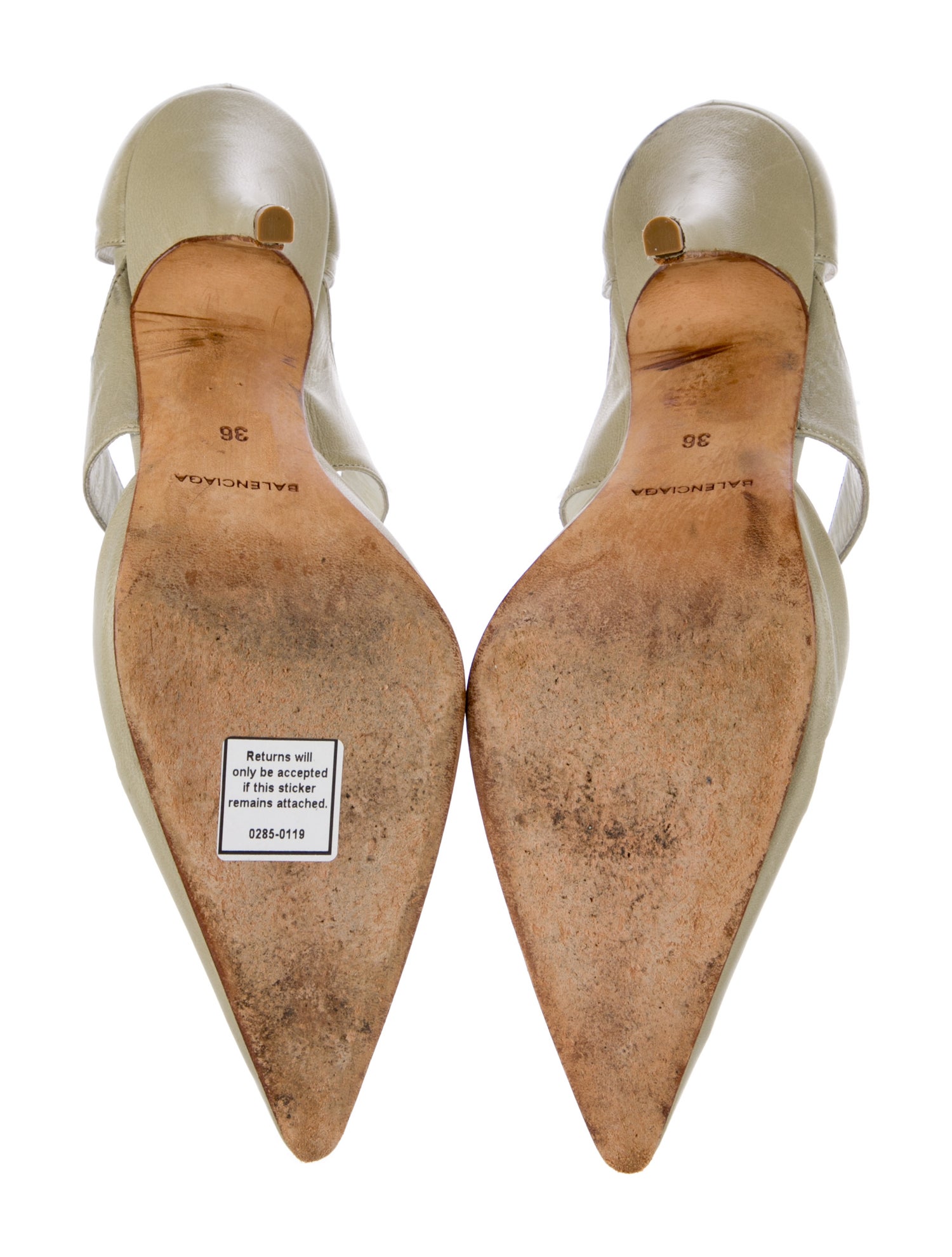 Balenciaga Leather D'Orsay Pumps